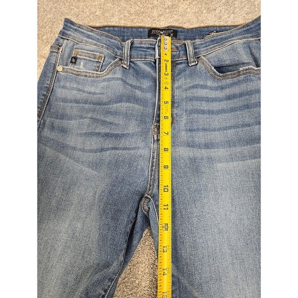 Judy Blue Skinny Fit High Rise Jeans Distressed Stretch Blue Women’s Size 11/30 - Picture 7 of 9